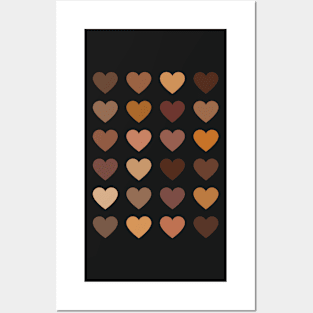 Melanin hearts Posters and Art